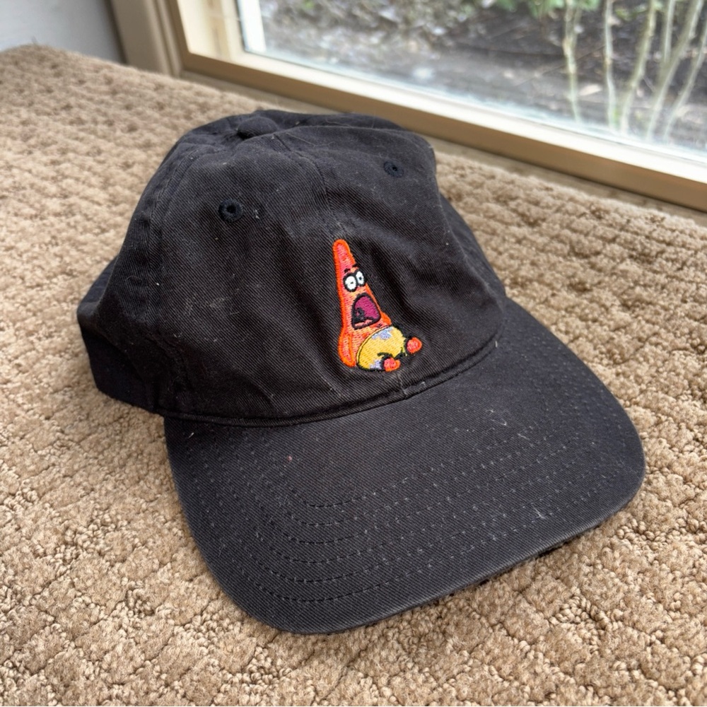 Black Baseball Cap SpongeBob Patrick Star Embroidered fun summer